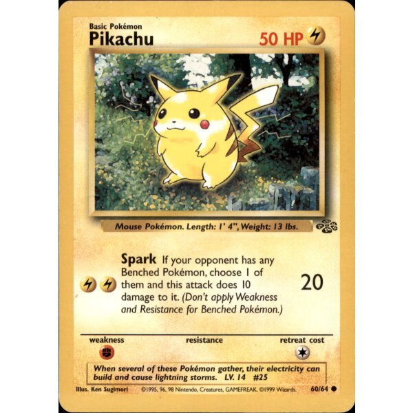 60/64 Pikachu - Jungle - Englisch - Unlimitiert