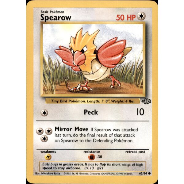 62/64 Spearow - Jungle - Englisch - Unlimitiert