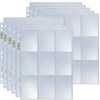 10 Ultra Pro 9-Pocket Silver Series Pages Ordnerseiten...