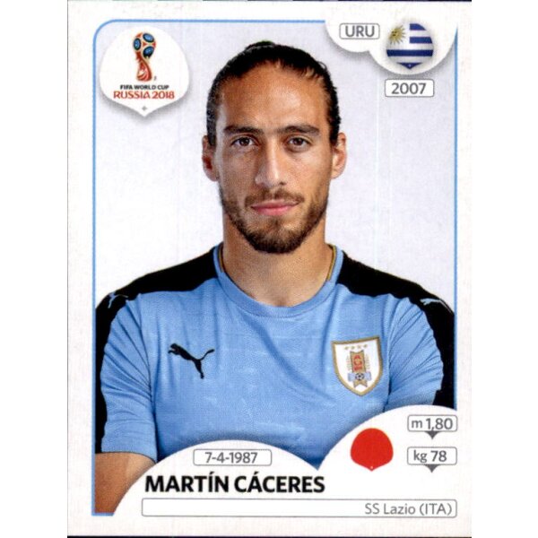 Panini WM 2018 - Sticker 97 - Martín Caceres - Uruguay