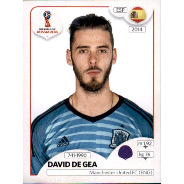 Panini WM 2018 - Sticker 134 - David de Gea - Spanien