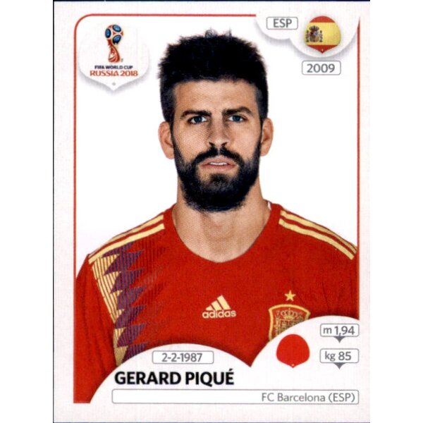 Panini WM 2018 - Sticker 138 - Gerard Piqué - Spanien