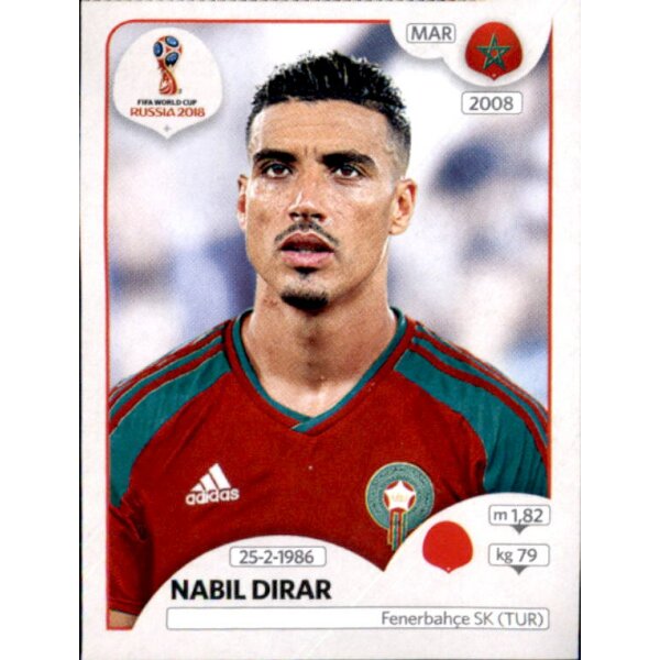 Panini WM 2018 - Sticker 156 - Nabil Dirar - Marokko
