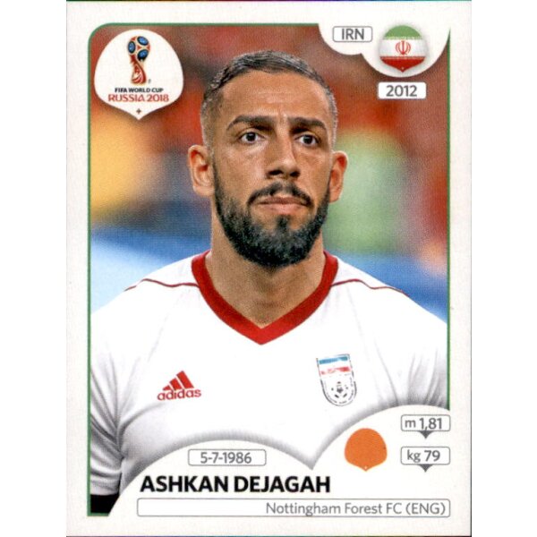 Panini WM 2018 - Sticker 186 - Ashkan Dejagah - Iran