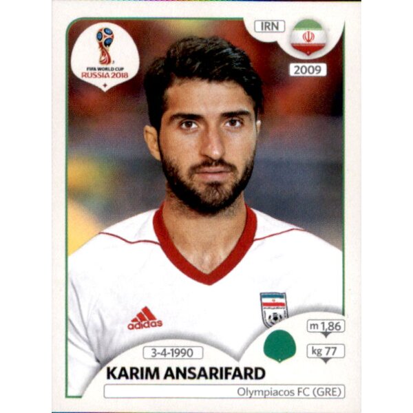 Panini WM 2018 - Sticker 189 - Karim Ansarifard - Iran