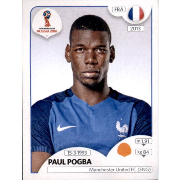 Panini WM 2018 - Sticker 205 - Paul Pogba - Frankreich