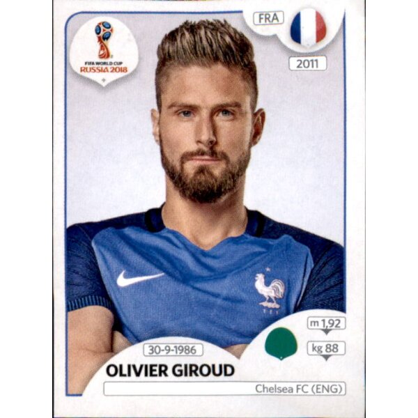 Panini WM 2018 - Sticker 206 - Olivier Giroud - Frankreich