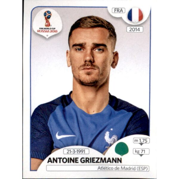 Panini WM 2018 - Sticker 207 - Antoine Griezmann - Frankreich