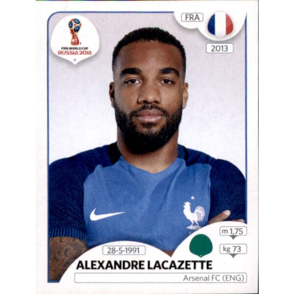 Panini WM 2018 - Sticker 208 - Alexandre Lacazette - Frankreich