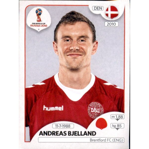 Panini WM 2018 - Sticker 258 - Andreas Bjelland - Dänemark