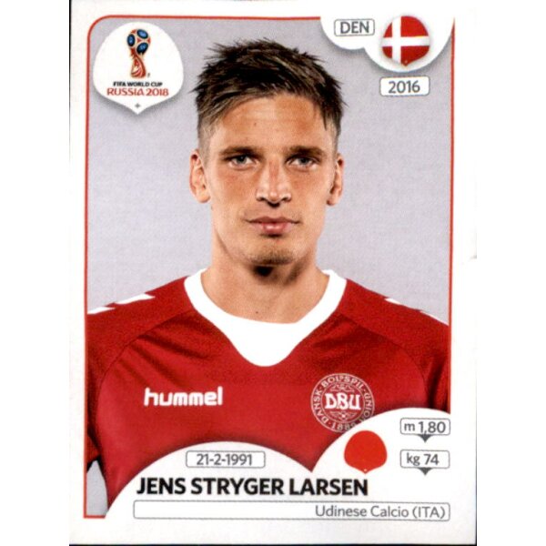 Panini WM 2018 - Sticker 260 - Jens Stryger Larsen - Dänemark