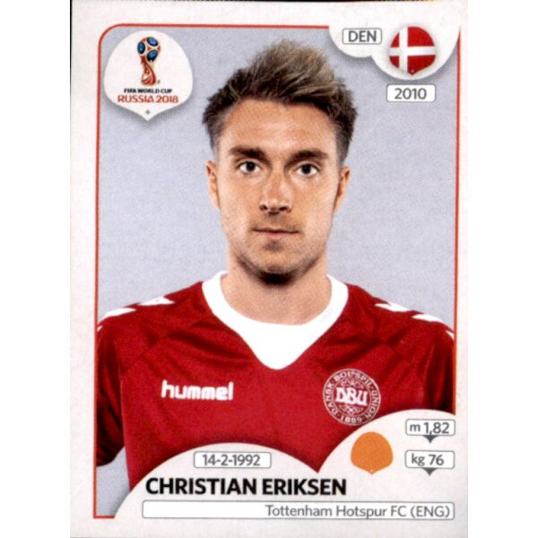Panini WM 2018 - Sticker 265 - Christian Eriksen - Dänemark