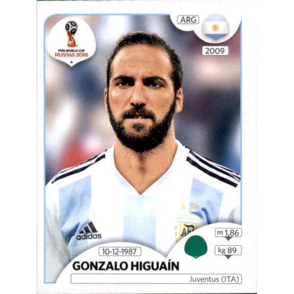 Panini WM 2018 - Sticker 291 - Gonzalo Higuaín - Argentinien