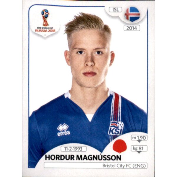 Panini WM 2018 - Sticker 300 - Hordur Magnússon - Island