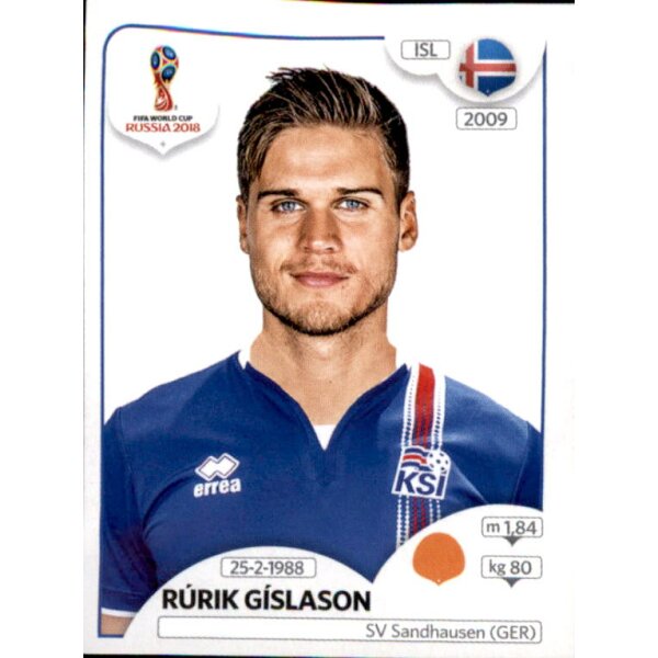 Panini WM 2018 - Sticker 306 - Rúrik Gislason - Island