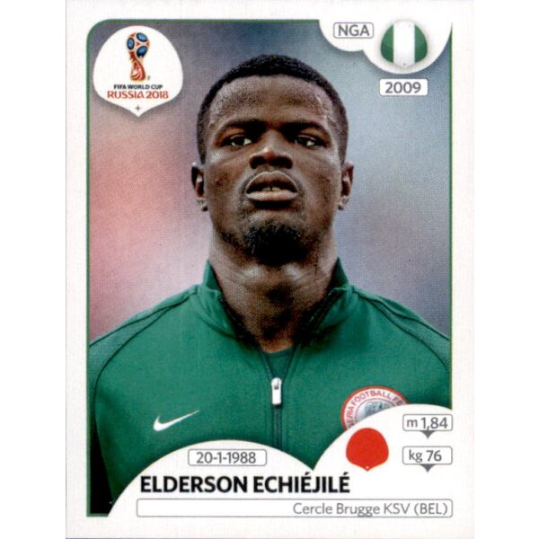 Panini WM 2018 - Sticker 335 - Elderson Echiéjilé - Nigeria