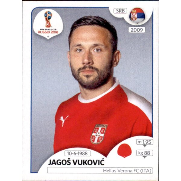 Panini WM 2018 - Sticker 421 - Jagoš Vukovic - Serbien