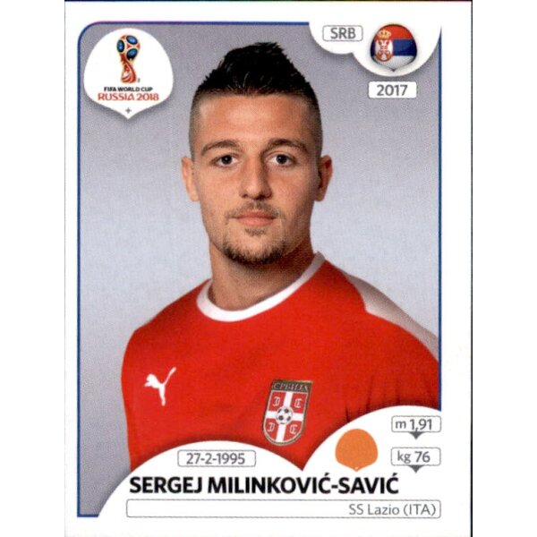 Panini WM 2018 - Sticker 423 - Sergej Milinkovic-Savic - Serbien