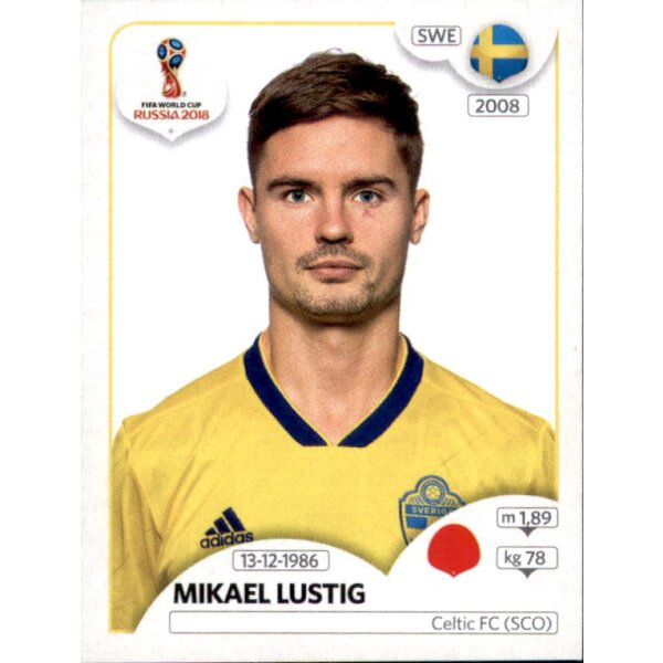 Panini WM 2018 - Sticker 475 - Mikael Lustig - Schweden