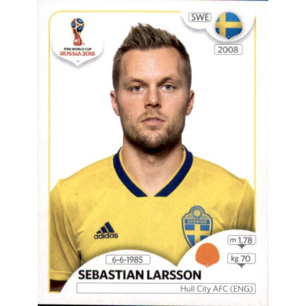 Panini WM 2018 - Sticker 482 - Sebastian Larsson - Schweden