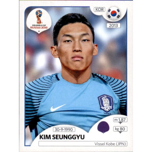 Panini WM 2018 - Sticker 494 - Kim Seunggyu - Südkorea