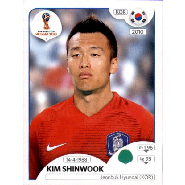 Panini WM 2018 - Sticker 510 - Kim Shinwook - Südkorea