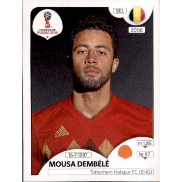 Panini WM 2018 - Sticker 525 - Mousa Dembélé - Belgien