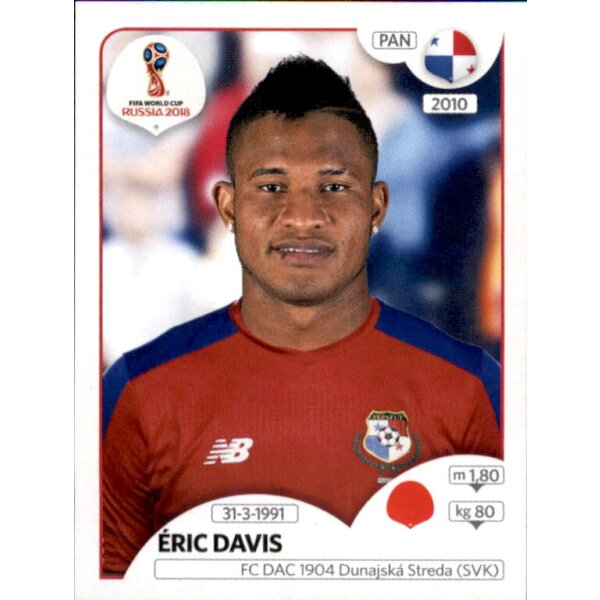 Panini WM 2018 - Sticker 540 - Eric Davis - Panama
