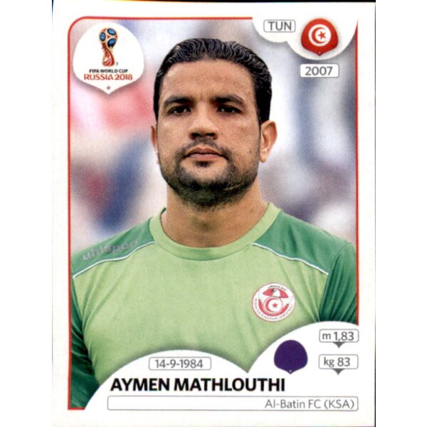 Panini WM 2018 - Sticker 554 - Aymen Mathlouthi - Tunesien