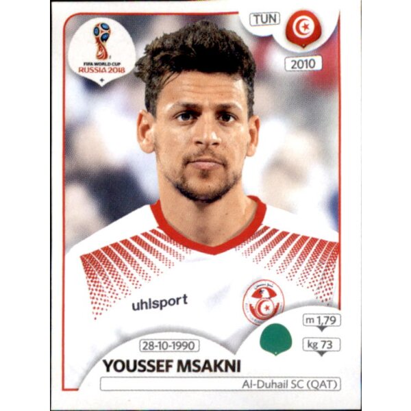 Panini WM 2018 - Sticker 566 - Youssef Msakni - Tunesien