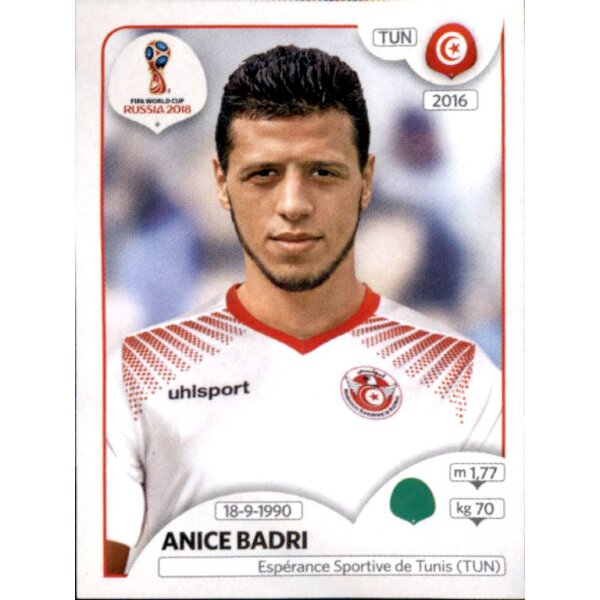 Panini WM 2018 - Sticker 570 - Anice Badri - Tunesien