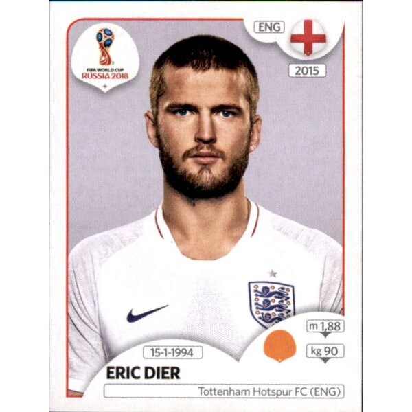 Panini WM 2018 - Sticker 585 - Eric Dier - England