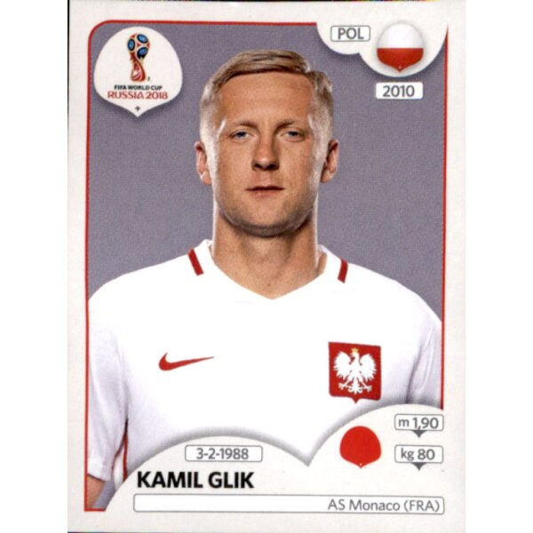 Panini WM 2018 - Sticker 597 - Kamil Glik - Polen
