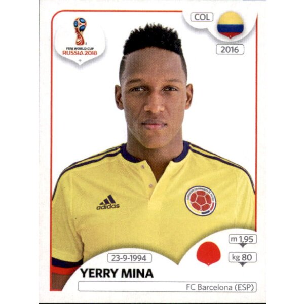 Panini WM 2018 - Sticker 639 - Yerry Mina - Kolumbien