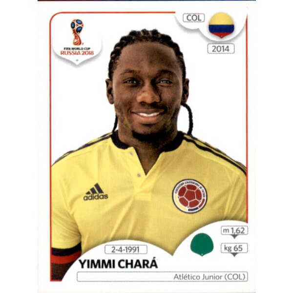 Panini WM 2018 - Sticker 650 - Yimmi Chará - Kolumbien