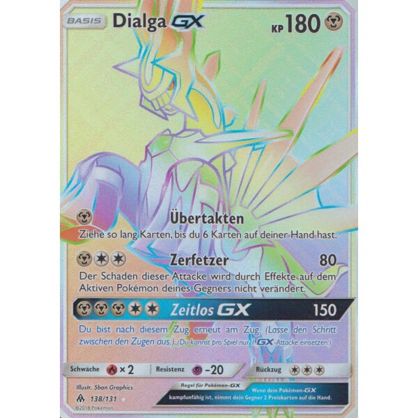 138/131 Dialga GX - Sonne und Mond - Grauen der Lichtfinsternis