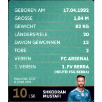 10 - Shkodran Mustafi - REWE WM18 Sammelkarte