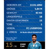 15 - Emre Can - REWE WM18 Sammelkarte