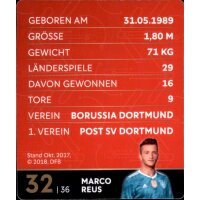 32 - Marco Reus - REWE WM18 Sammelkarte