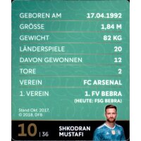 10 - Shkodran Mustafi GLITZER  - REWE WM18 Sammelkarte