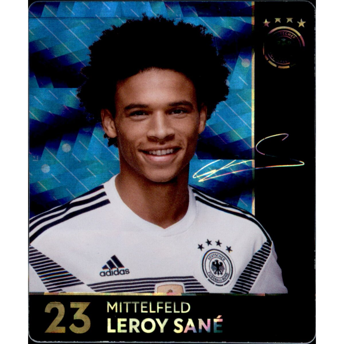 23 Leroy Sane Rewe Fussball Sammelkarte 2018 Nr 