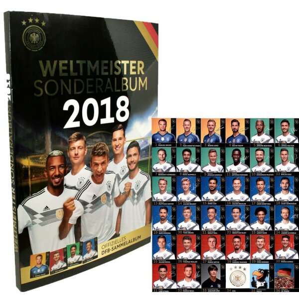 WM 2018 REWE Sammelkarten - 1x Komplettsatz + 1x Album