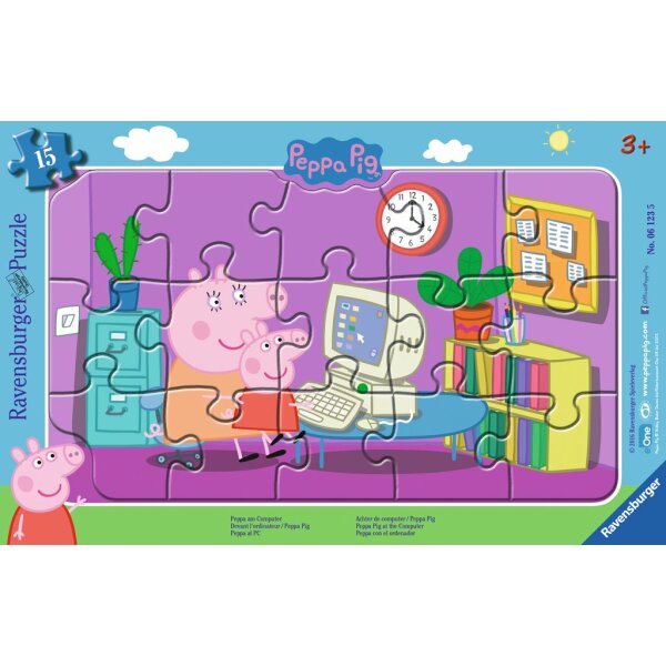 Ravensburger 06123 - Peppa am Computer - 15 Teile