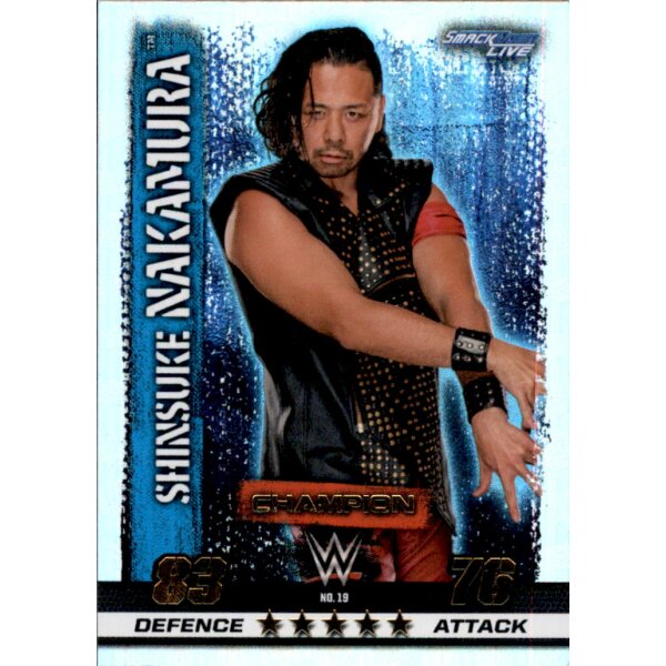 WWE Slam Attax - 10th Edition - Nr. 19 - Shinsuke Nakamura - Champion