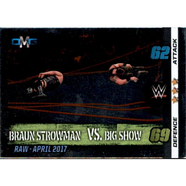 WWE Slam Attax - 10th Edition - Nr. 52 - Braun Strowman vs. Big Show - OMG