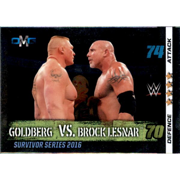 WWE Slam Attax - 10th Edition - Nr. 60 - Goldberg vs. Brock Lesnar - OMG