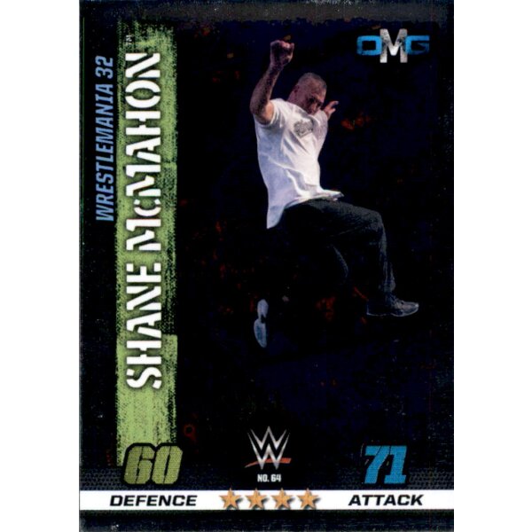 WWE Slam Attax - 10th Edition - Nr. 64 - Shane McMahon - OMG