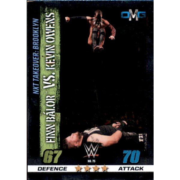 WWE Slam Attax - 10th Edition - Nr. 75 - Finn Balor vs Kevin Owens - OMG
