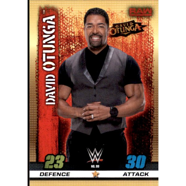WWE Slam Attax - 10th Edition - Nr. 99 - David Otunga - RAW
