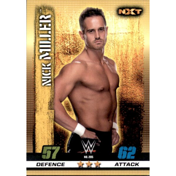 WWE Slam Attax - 10th Edition - Nr. 205 - Nick Miller - NXT